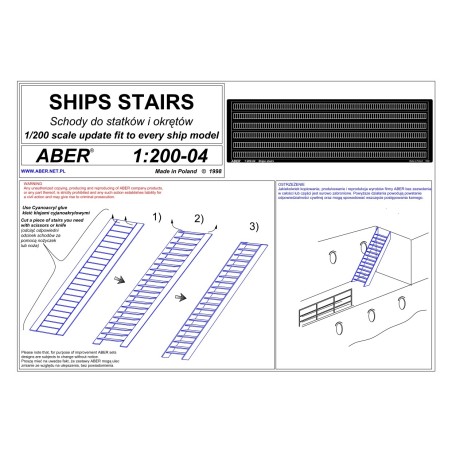 Aber S 1:200-04 – Escaliers de navire – Photodécoupe