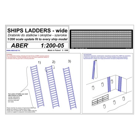 Aber S 1:200-05 – Échelles de bateau larges – Photodécoupe