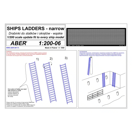 Aber S 1:200-06 – Échelles de bateau étroites – Photodécoupe