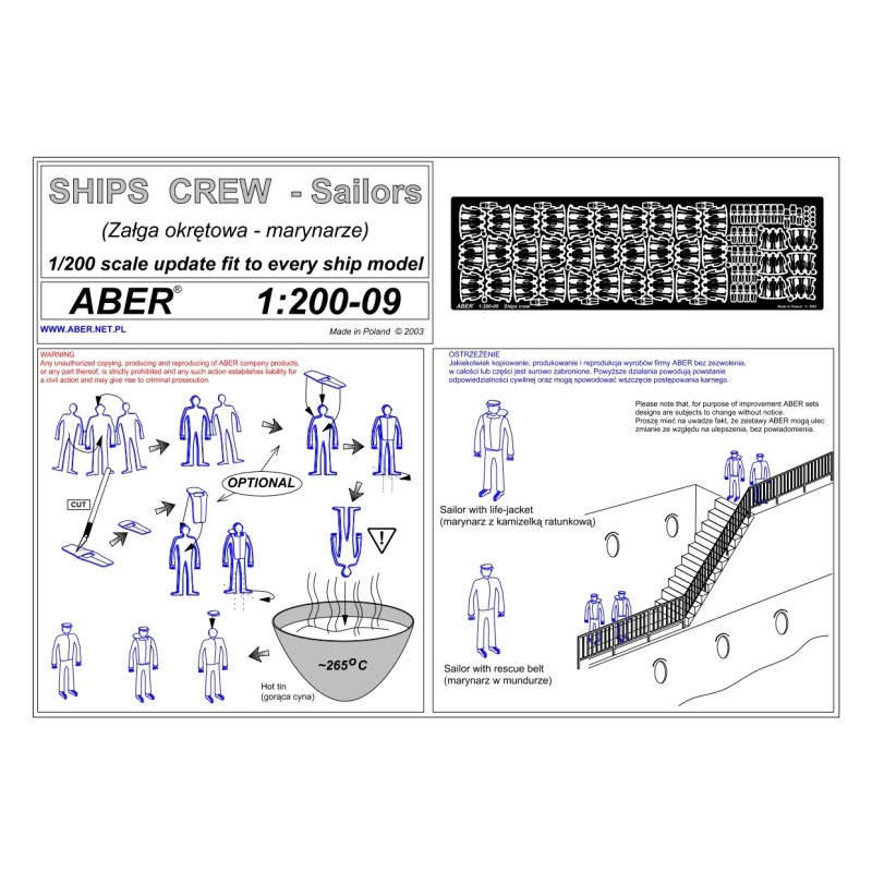 Aber S 1:200-09 – Équipage de navire (Marins) – Photodécoupe