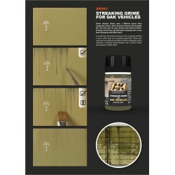 AK Interactive AK067 – Lavis Enamel Filtre Streaking Grime pour Intérieur 35 ml – Enamel