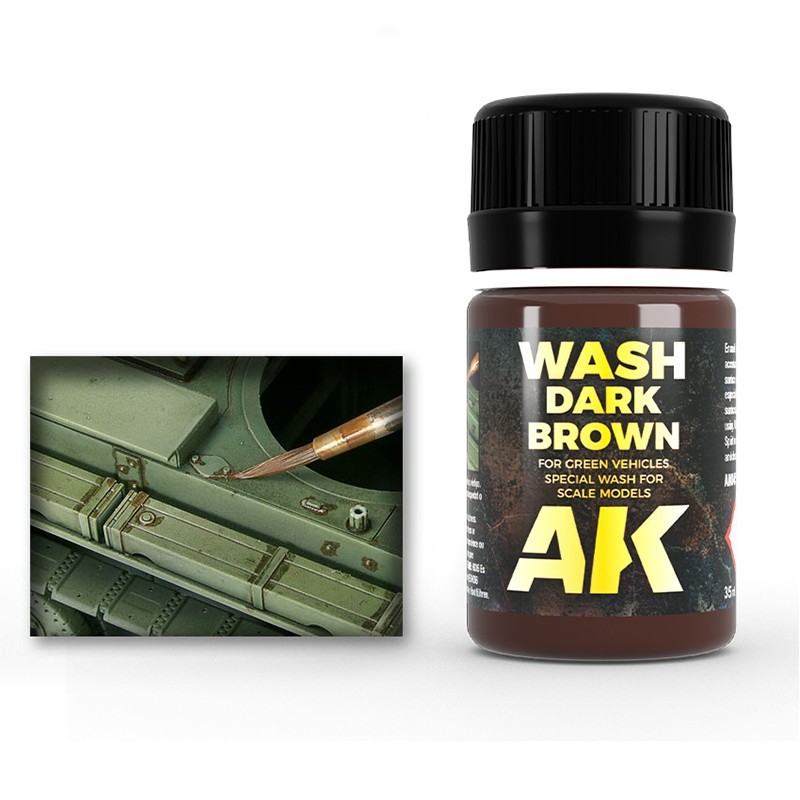 AK Interactive AK045 – Lavis Marron Foncé 35 ml – Enamel