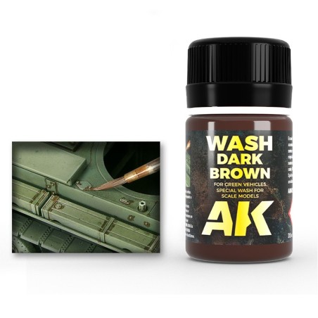 AK Interactive AK045 – Lavis Marron Foncé 35 ml – Enamel