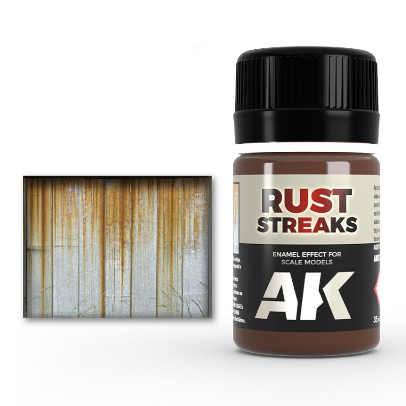 AK Interactive AK013 – Lavis Enamel "Traces de rouille" 35 ml – Enamel