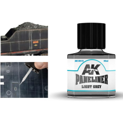 AK Interactive AK12019 – Paneliner Gris Clair 40 ml – Jus de Patine