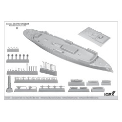 Combrig 70157 Russian Gunboat Otvazhnyj – 1893 1:700