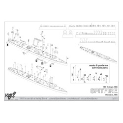 Combrig 70510 HMS Spitfire - Swordfish-Class Zerstörer – 1895 1:700