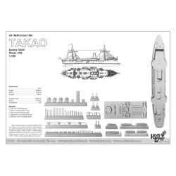 Combrig 70193 Japanese Unprotected Cruiser Takao – 1889 1:700