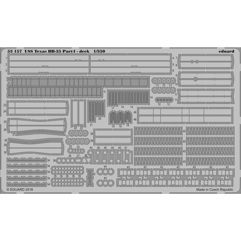 Eduard 53157 Uss Texas Bb-35 Pt 4 Deck 1:350 (Trumpeter)