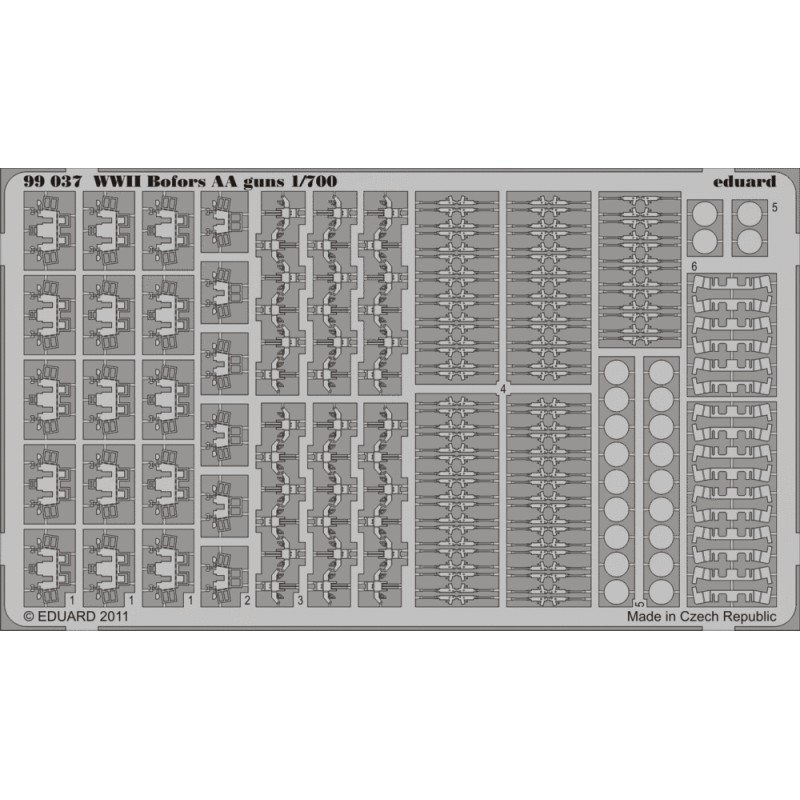 Eduard 99037 WWII Bofors AA Guns 1:700