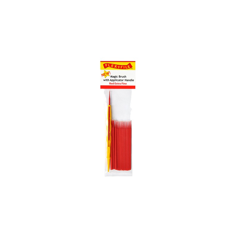 FLEX-I-FILE FFM929007 Pinceau magique (rouge extra fin) avec manche applicateur