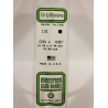 Evergreen EG131 – Bande de polystyrène blanc opaque 0,030" x 0,030"