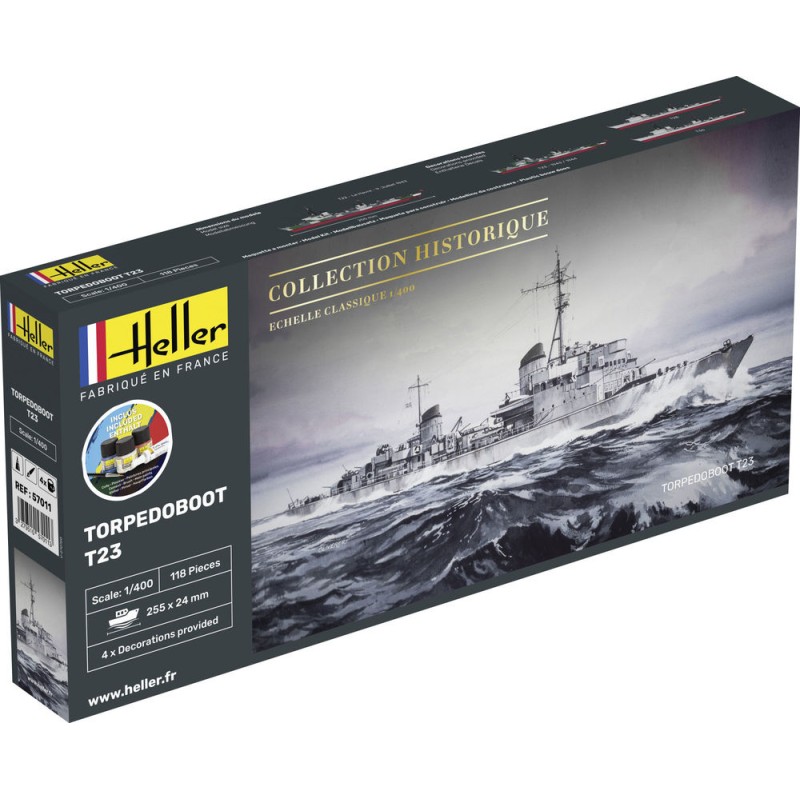 Heller 57011 Kit De Démarrage Torpedoboot T23 1:400
