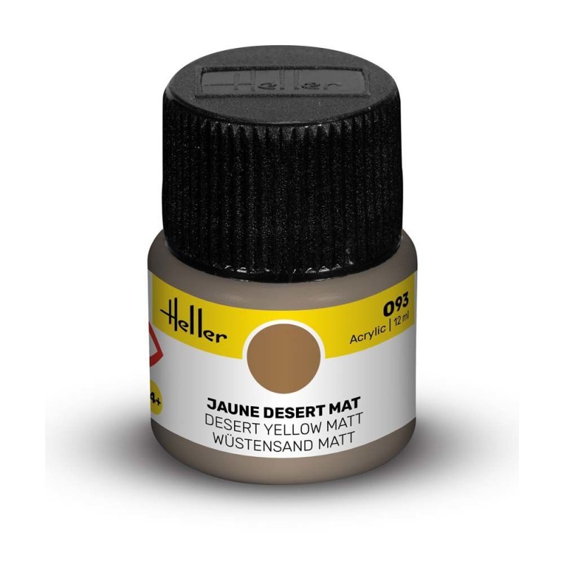 Heller Peinture Acrylique 093 Jaune Désert Mat 12ml