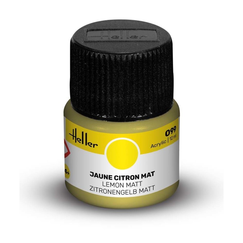 Heller Peinture Acrylique 099 Jaune Citron Mat 12ml