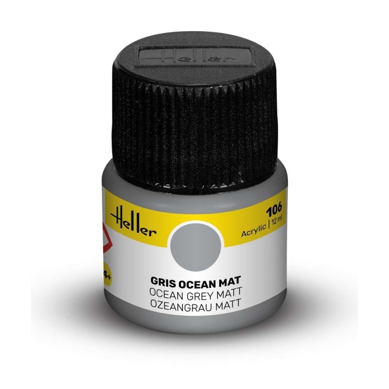 Heller Peinture Acrylique 106 Gris Océan Mat 12ml