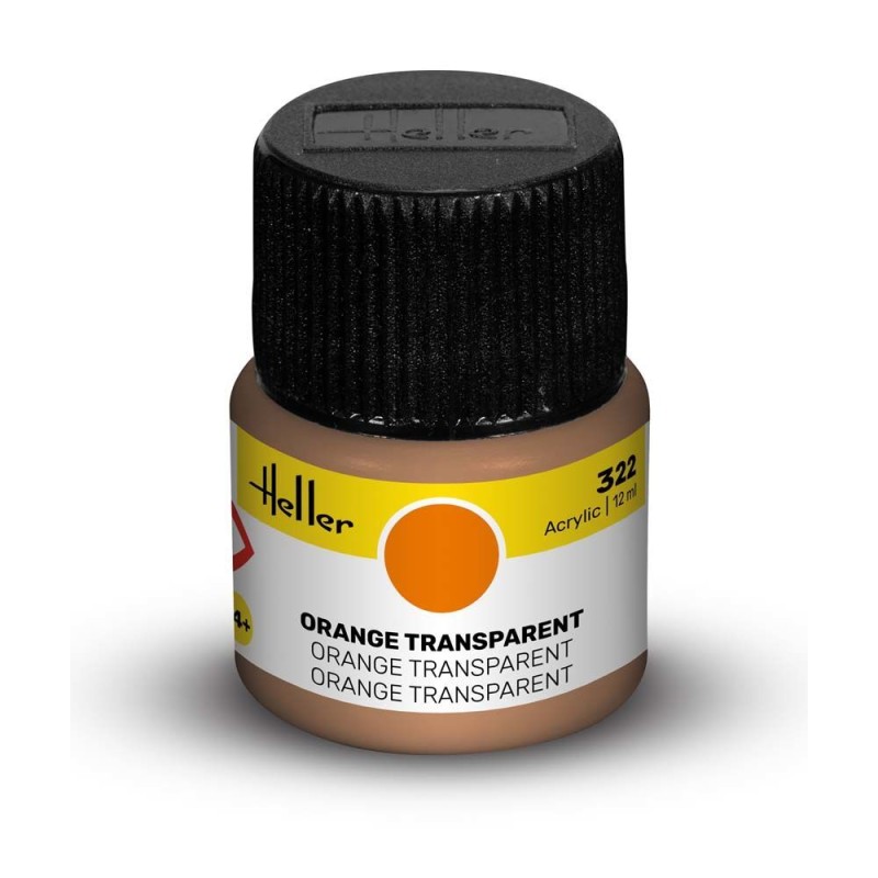 Heller Peinture Acrylique 322 Orange Transparent 12ml