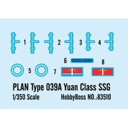 Hobbyboss HB83510 Plan Type 039a Yuan Class SSG 1:350