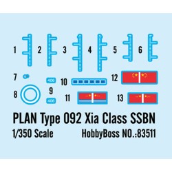 Hobbyboss HB83511 Plan Type 092 XIa Class Ssbn 1:350