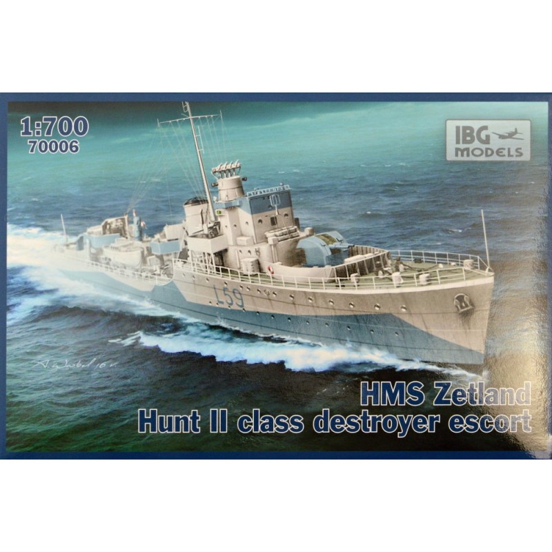 IBG Model 70006 HMS Zetland Hunt II (avec PE, ligne de flottaison) 1:700