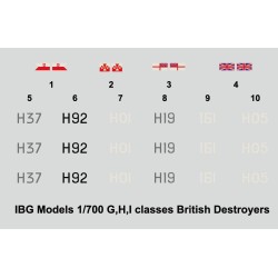 IBG Model 70010 HMS Harvester 1943 Destroyer britannique de classe H 1:700