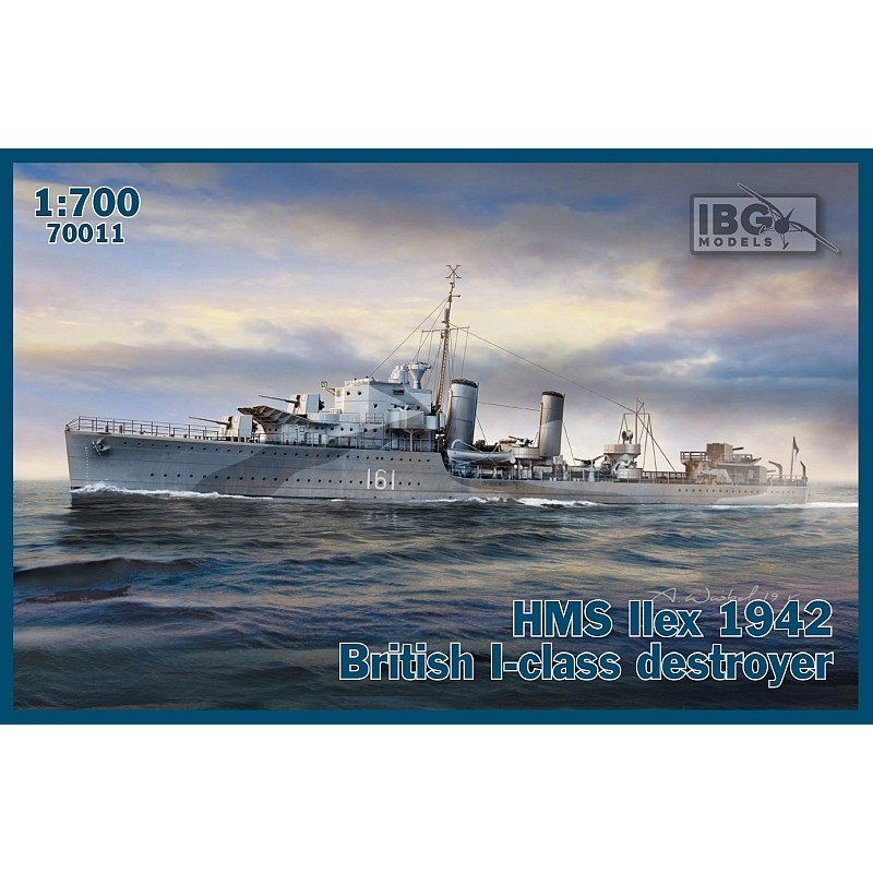 IBG Model 70011 Destroyer britannique de classe I HMS Ilex 1942 au 1:700