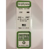 Evergreen EG134 – Bande de polystyrène blanc opaque 0,030" x 0,080"