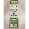 Evergreen EG135 – Bande de polystyrène blanc opaque 0,030" x 0,100"