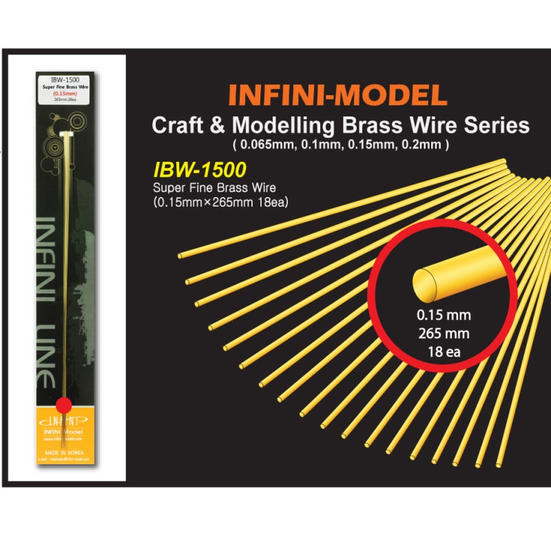 Infini model IBW-1500 Fil de laiton super fin (0,15 mm)