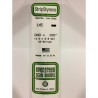 Evergreen EG145 - Bande De Polystyrène Blanc Opaque 0,040" X 0,100
