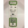 Evergreen EG145 – Bande de polystyrène blanc opaque 0,040" x 0,100"