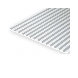 Evergreen EG2025 – Revêtement en polystyrène blanc opaque 0,025" à rainures en V