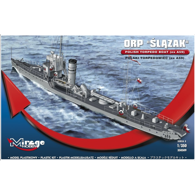 Mirage	350509	1/350 ORP ŚLĄZAK POLISH TORPEDO BOAT (ex A59)