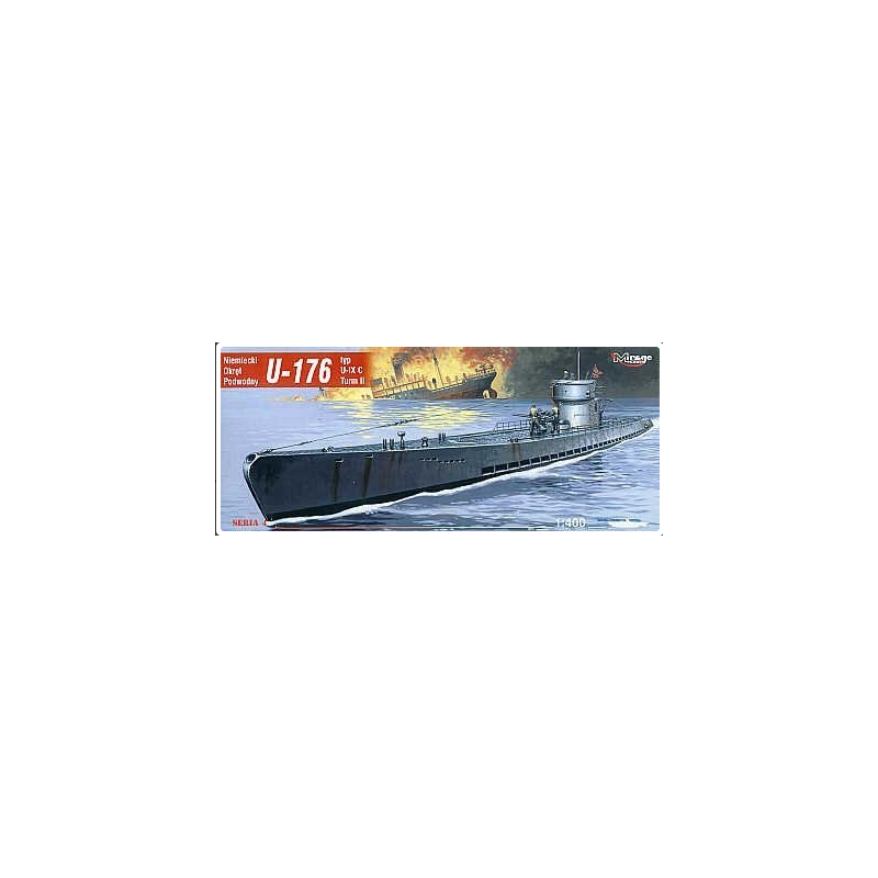 Mirage	40041	1/400 U-176 type U-IX C Turm II Sous-marin allemand