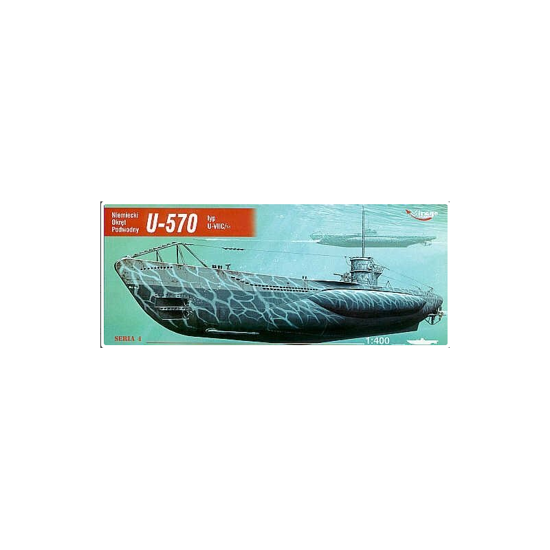 Mirage 40411 U-570 typ U-VIIC Turm I German Submarine 1/400