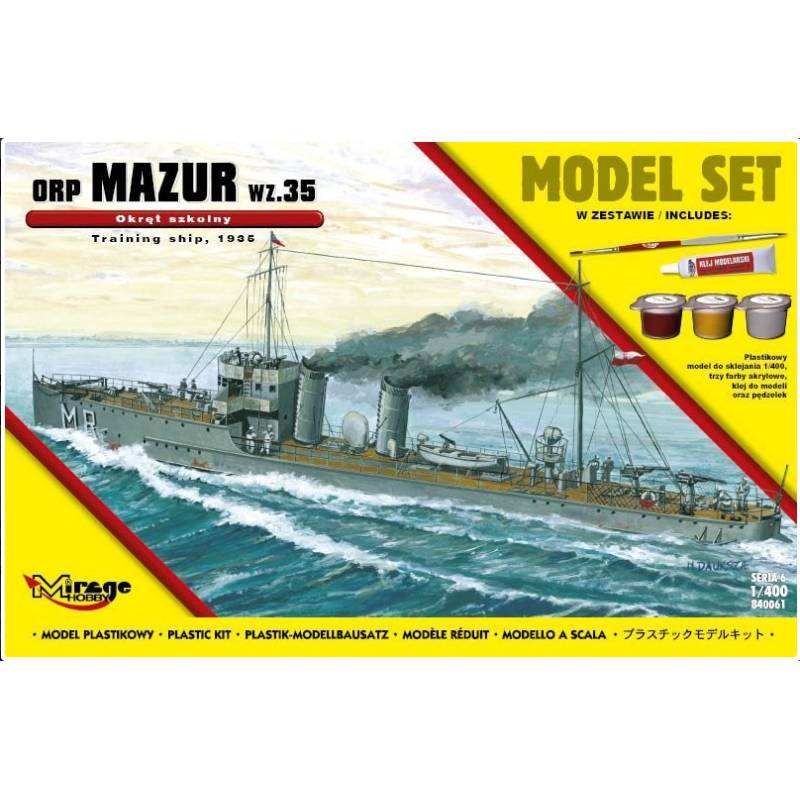 Mirage	840061	1/400 [MODEL SET] ORP 'MAZUR' 1935 (Navire-école)