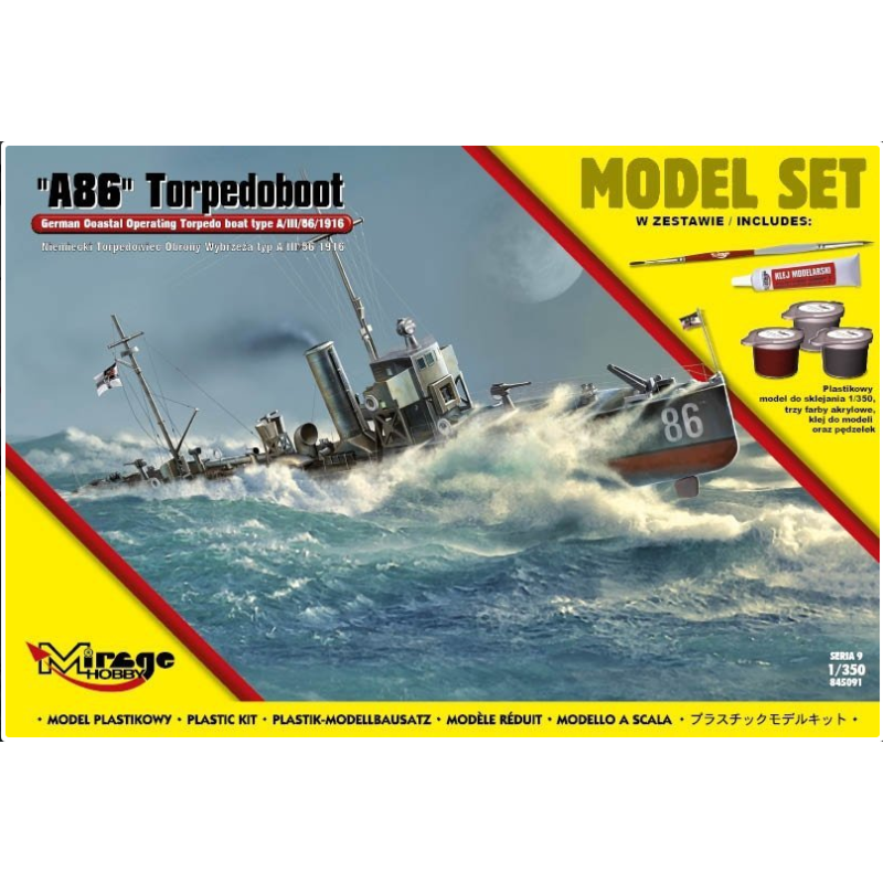 Mirage	845091	1/350 [MODEL SET] Torpilleur allemand 86 de classe A/III