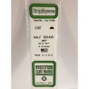 Evergreen EG242 – Demi-rond en polystyrène blanc opaque Ø 2,0 mm (0.080")