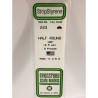 Evergreen EG243 – Demi-rond en polystyrène blanc opaque Ø 2,5 mm (0.100")