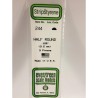 Evergreen EG244 – Demi-rond en polystyrène blanc opaque Ø 3,2 mm (0.125")