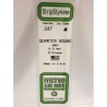 Evergreen EG247 – Quart de rond en polystyrène blanc opaque Ø 1,0 mm (0.040")