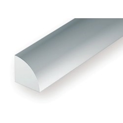 Evergreen EG249 – Quart de rond en polystyrène blanc opaque Ø 2,0 mm (0.080")