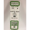 Evergreen EG250 – Quart de rond en polystyrène blanc opaque Ø 2,5 mm (0.100")