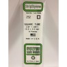 Evergreen EG252 – Tube carré en polystyrène blanc opaque 3,2 mm (0.125")