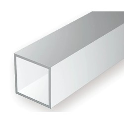 Evergreen EG253 – Tube carré en polystyrène blanc opaque 4,8 mm (0.188")