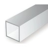 Evergreen EG256 – Tube carré en polystyrène blanc opaque 9,5 mm (0.375")