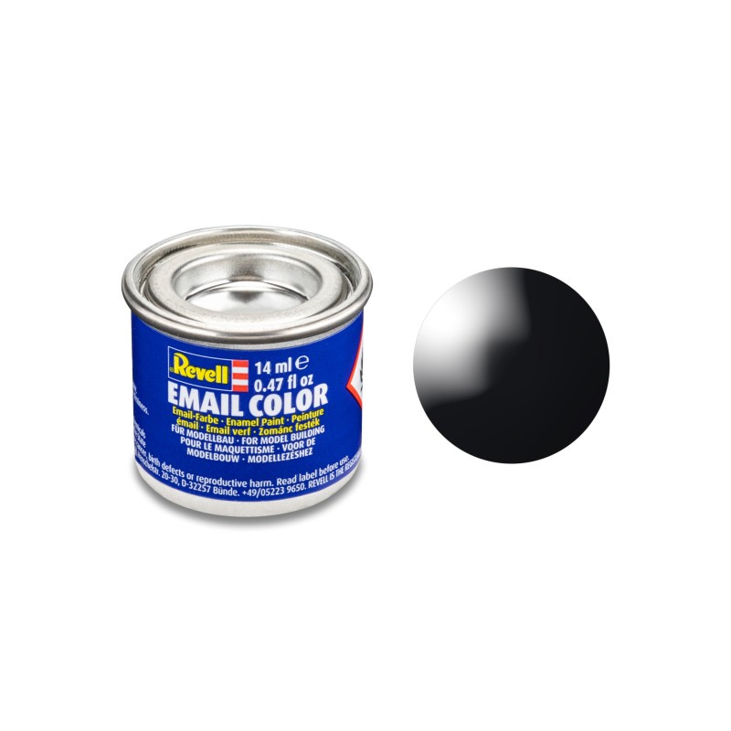 Revell - 32107 EMAIL COLOR NOIR BRILLANT, 14ML, RAL 9005