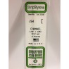 Evergreen EG264 – Canal en polystyrène blanc opaque Ø 3,2 mm (0.125")