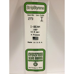 Evergreen EG273 - 100" (2.5mm) Poutre Polystyrène Blanc Opaque