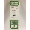 Evergreen EG273 – Poutre en I en polystyrène blanc opaque Ø 2,5 mm (0.100")